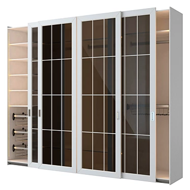 Sliding Wardrobe with PS10 Cinetto - Stylish & Functional 3D model image 1 