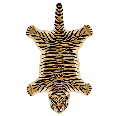 Giant Tiger Shaped Rug 3D model image 1 