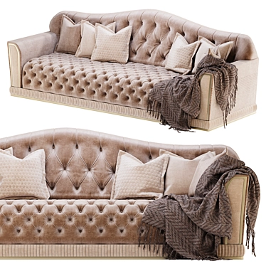 Luxury Melania Keoma Sofa 295x118 3D model image 1 