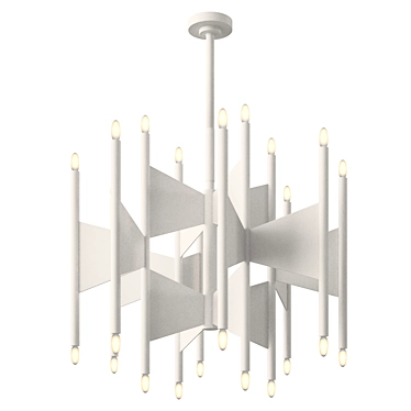 Elegant Deskins Chandelier: Stylish Lighting Solution. 3D model image 1 