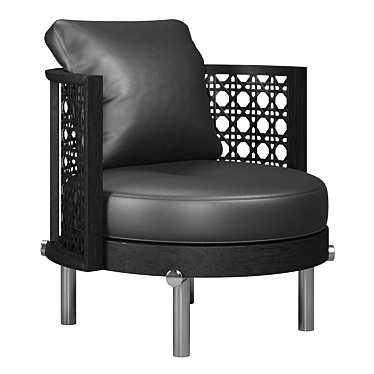 Elegant Minotti Torii Nest Armchair 3D model image 1 