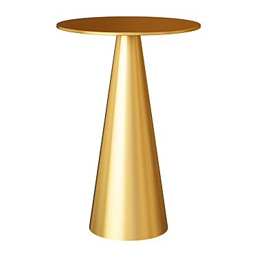 Vintage Gold Side Table 3D model image 1 