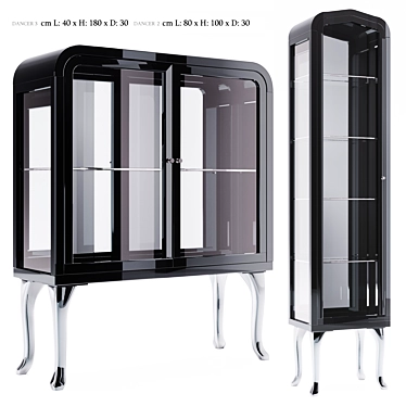 Elegant Glass Door Cabinet by Devon & Devon 3D model image 1 