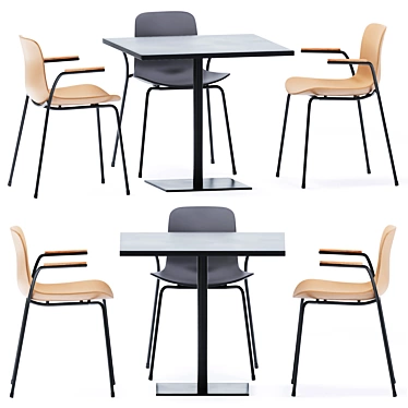 Title: Minimalist Square Table with Stan 3D model image 1 