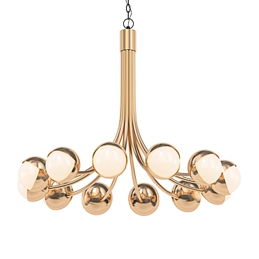 Elegant Benedict Chandelier 3D model image 1 