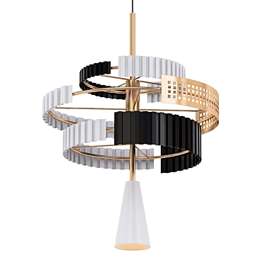 Elegant Lighting Masterpiece: Wallie Chandelier 3D model image 1 