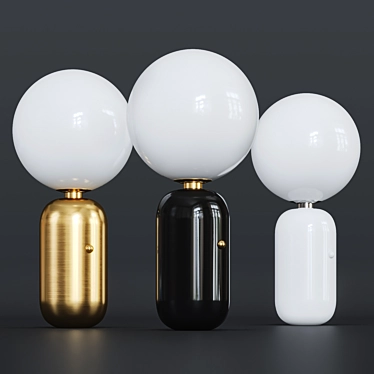 Sleek Glass Pod Lamp 3D model image 1 