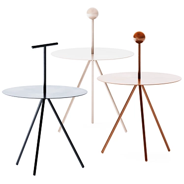 Elegant Trino Side Table 3D model image 1 