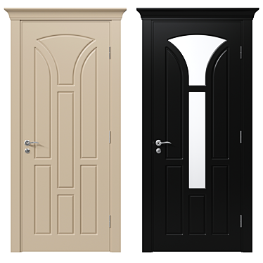 Sleek 147 Interior Door 3D model image 1 