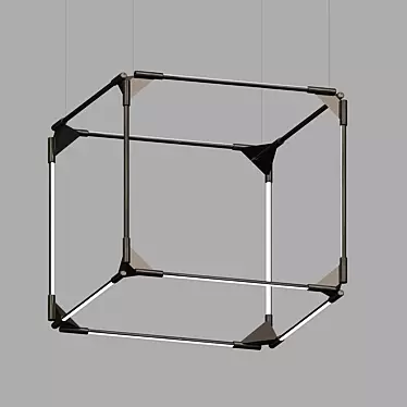 Minimalistic Solid Cube: Elegant & Thin 3D model image 1 