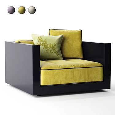 Elegant Flexform LUCIEN Armchair: Sophisticated Design & Comfort 3D model image 1 