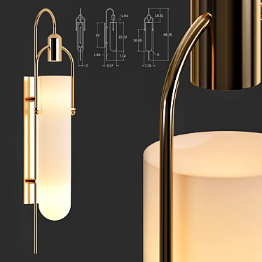 Modern Arc Well Sconce 22 3D model image 1 