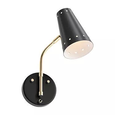 MAX SWING: Stylish Arm Wall Light 3D model image 1 