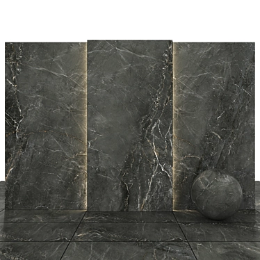 Gray Marble 11: Authentic Texture Slabs & Tiles 3D model image 1 