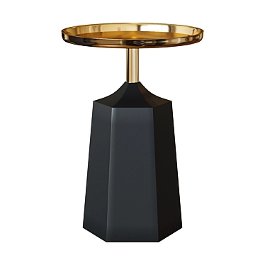 Gold Plamp Side Table 3D model image 1 
