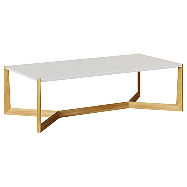 Duplex White Coffee Table 3D model image 1 