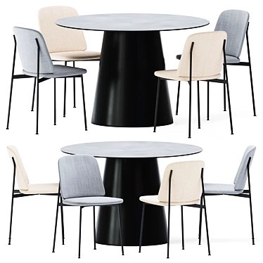 Circula Blu Dot Dining Table: Sleek and Stylish 3D model image 1 