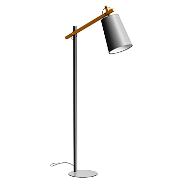 Elegant Gray Jovik Floor Lamp 3D model image 1 