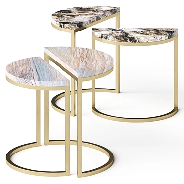 Frato Cabochon Coffee Tables: Modern Elegance for Your Living Space 3D model image 1 