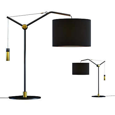 Elegant Salotto Table Lamp 3D model image 1 