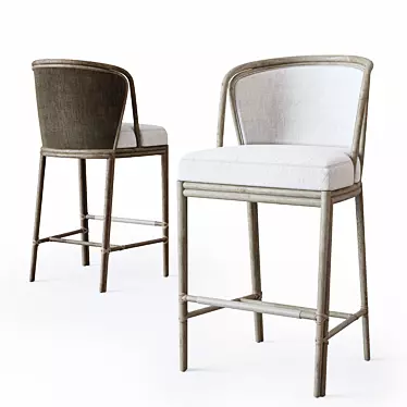 McGuire Ojai Counter Stool: Sleek Elegance for Your Kitchen 3D model image 1 