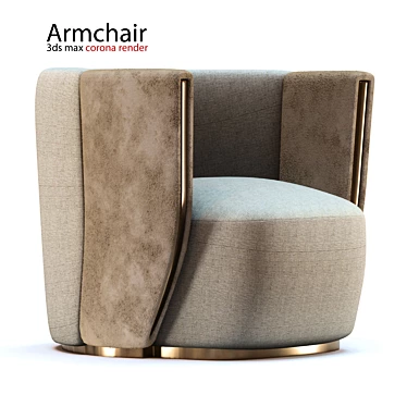 Elegant Classic Armchair 3D model image 1 