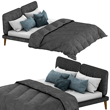 Modern Bed_01: Versatile Furniture Solution 3D model image 1 