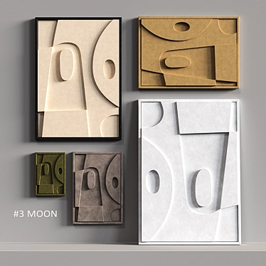 Luminous Relief Panel - Moonlit Shadows 3D model image 1 