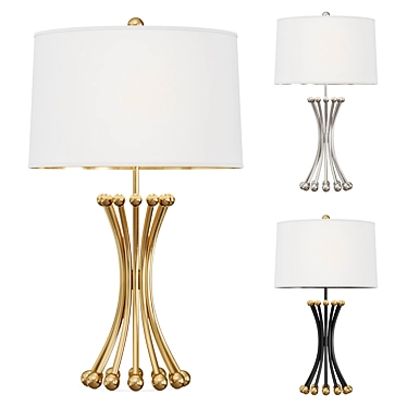 Elegant Biarritz Table Lamp: Illuminate with French-inspired Style! 3D model image 1 