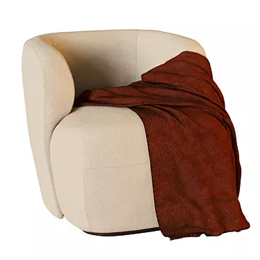 Cozy Bouclette Nidou Armchair: Ultimate Comfort 3D model image 1 