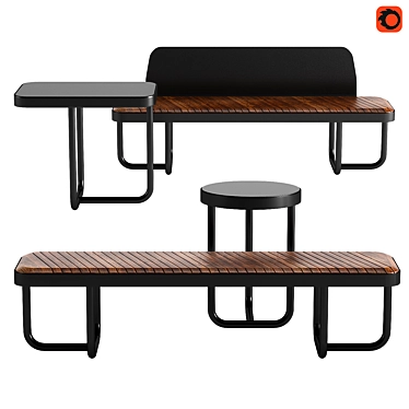 EXTERY Tiide Outdoor Furniture Set 3D model image 1 