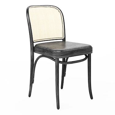 Hoffmann Cane Chair - Stylish and Versatile 3D model image 1 