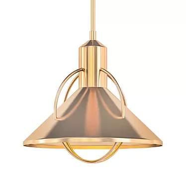 
Rustic Brass Loft Pendant 3D model image 1 