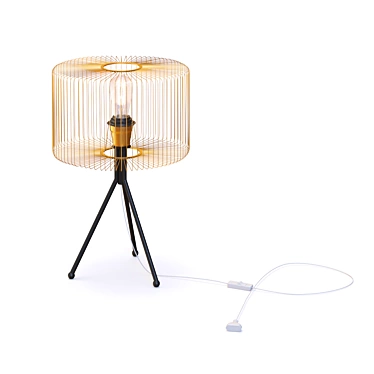 Aria Metallic Table Lamp 3D model image 1 