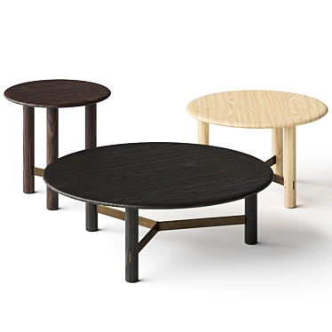 Industrial Stilt Coffee Tables 3D model image 1 