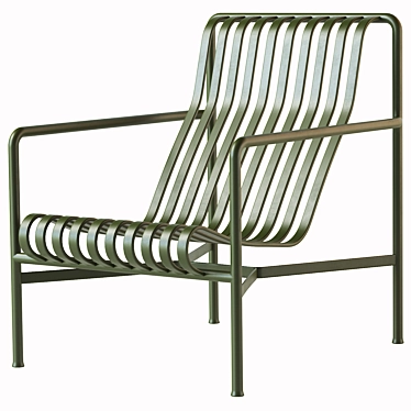 Palissade Lounge Chair: Modern Outdoor Seating 3D model image 1 