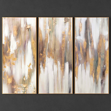 Modern Art Frames Set - 1500x670 mm - 2 Frames 3D model image 1 