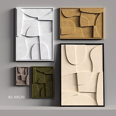 3D Relief Panel | Shadows Play | 100 x 60 cm 3D model image 1 