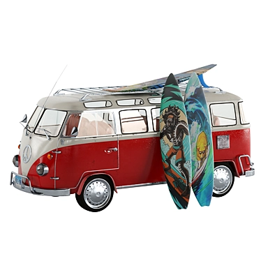 Surf Truck: Vintage 2014 Edition 3D model image 1 