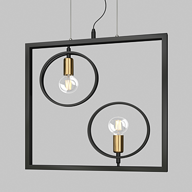 Industrial Loft Pendant Light 3D model image 1 