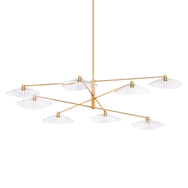 Elegant CALLA Chandelier 3D model image 1 