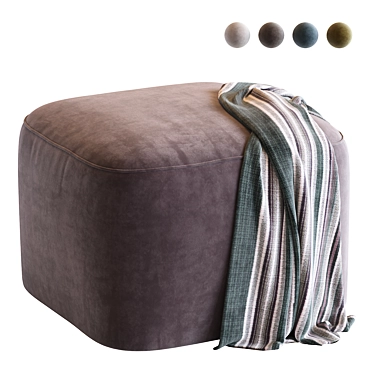 Comfy Fitz Pouf - Stylish & Functional 3D model image 1 