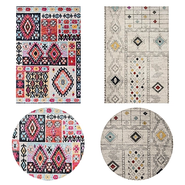 Versatile Set of 8 Rugs 3D model image 1 