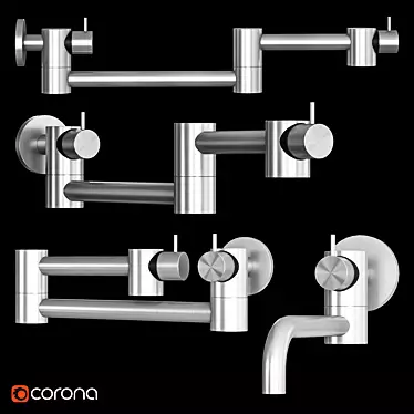 Mina Pot Filler Faucet | Extendable Handle 3D model image 1 