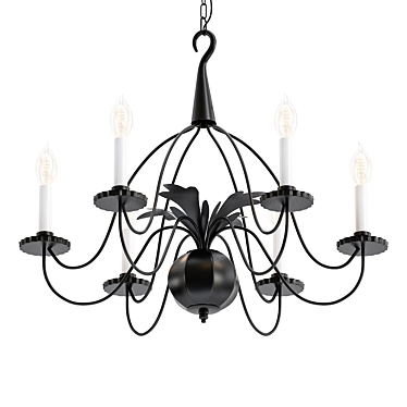 Elegant Cloche Chandelier 3D model image 1 