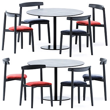 Elegant Tiffany Column Dining Table 3D model image 1 