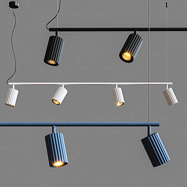 Maisy Long: Sleek Design Lamp - 120 x 18.2 cm 3D model image 1 
