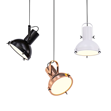 Swivel Aluminium Pendant Lamp 3D model image 1 