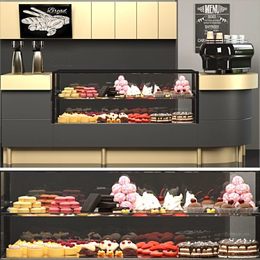 Title: Cafe Maker: Coffee, Desserts, Chocolate 3D model image 1 