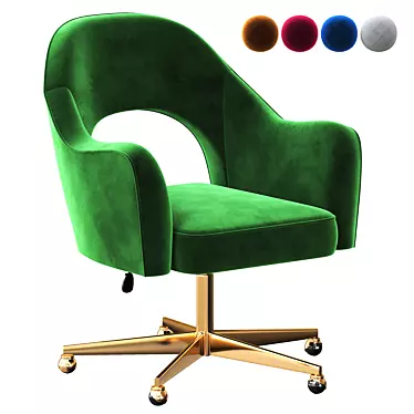 Modern Fayette Swivel Desk Chair 3D model image 1 